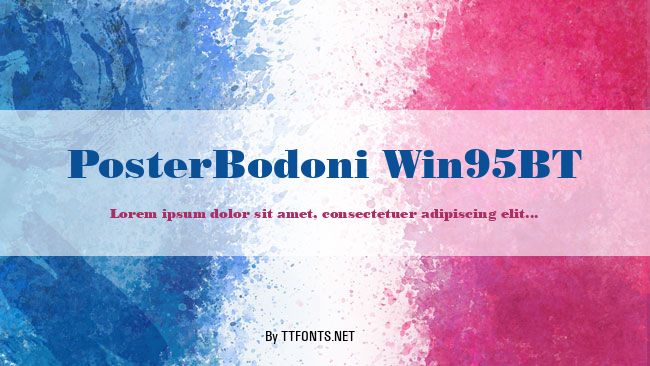 PosterBodoni Win95BT example